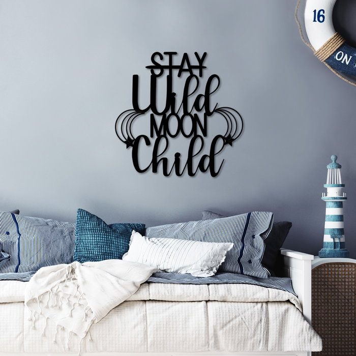 Wallity Stay Child Escultura de Pared de Metal Negra Wallity Stay Child Escultura de Pared de Metal Negra